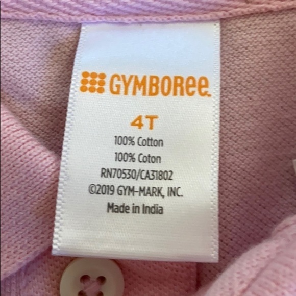 Gymboree Toddler Girls Pink Button Down Short Sleeve Polo Shirt Size 4T NWT - Picture 6 of 8
